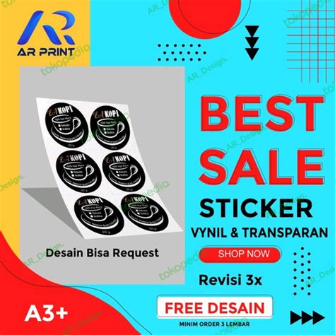 Jual Cetak Stiker Vinyl Transparan A3 Cetak Desain Kab Lamongan Ardesign Tokopedia