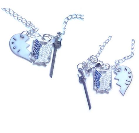 Levi And Hanji Best Friends Lovers Necklaces By Anime Couture Nerdy