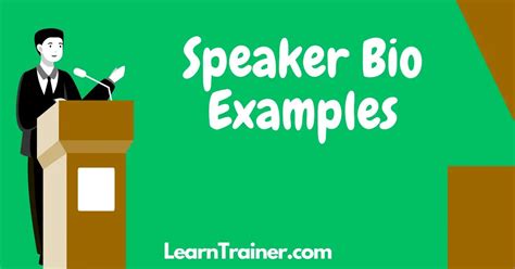 How to Create an Outstanding Writing Speaker Bio - LearnTrainer.com