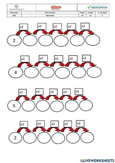 Patrones Multiplicativos Interactive Activity In Interactive