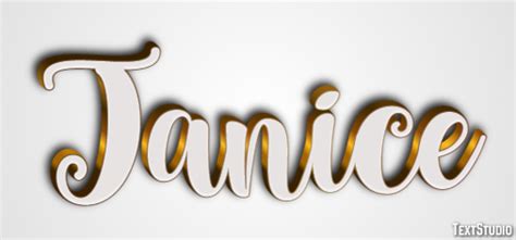 Janice Text Effect And Logo Design Name