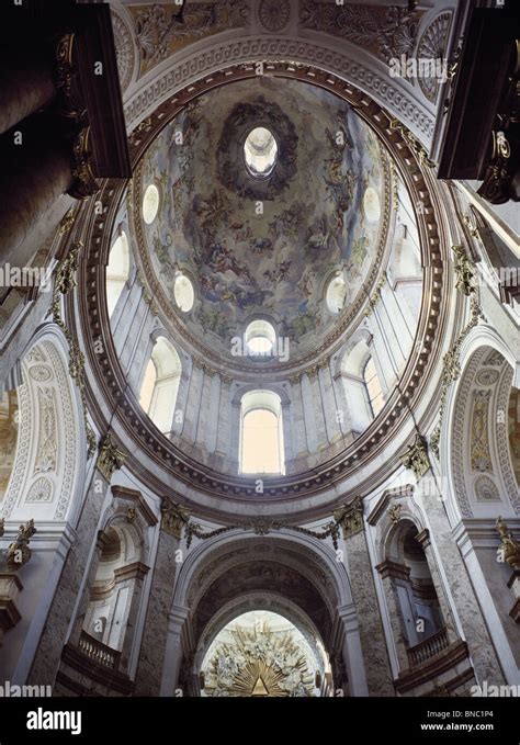 Vienna Austria. Karlskirche dome interior designed by J.B. Fishcher ...