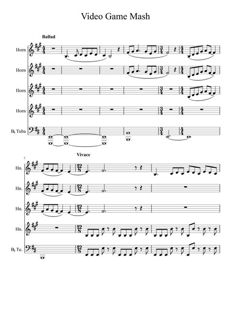 Halo Theme French Horn And Tuba Cheer Sheet Music For French Horn