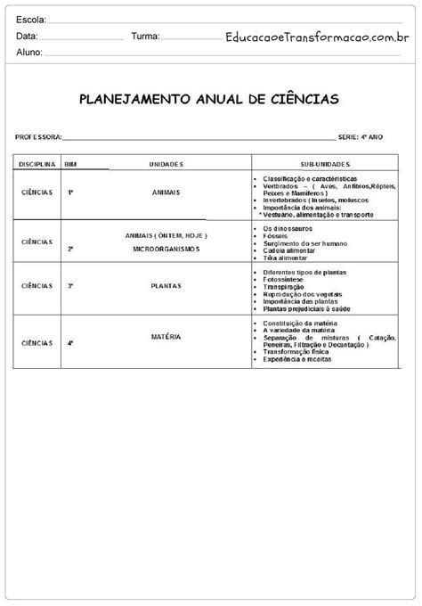 Plano De Aula Ensino Fundamental Modelos E Passo A Passo De Como Fazer