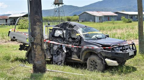 Ingham Driver Badly Injured After Ute Hits Power Pole On Abergowrie Road Trebonne The Courier