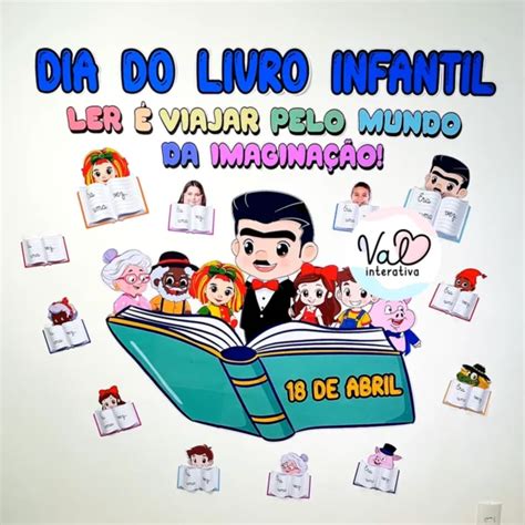 Painel Dia Do Livro Infantil Foto Val Interativa