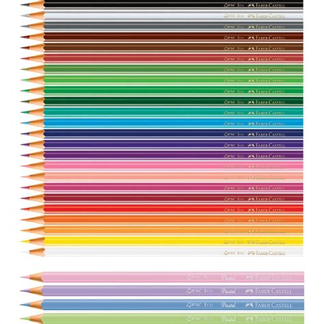 L Pis De Cor Faber Castell Cores Mais Em Tons Pastel P