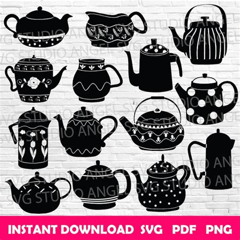 Teapot Svg Teapots Svg Teapot Cricut Svg Teapot Svg Cut Files Etsy