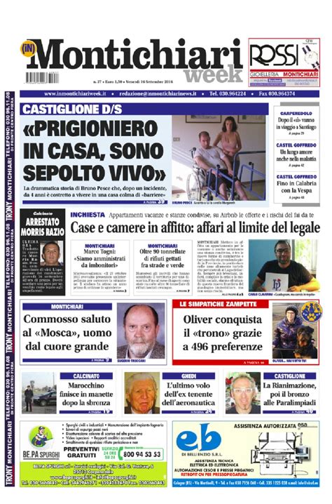 Montichiari Week Ecco La Nostra Prima Pagina Prima Brescia