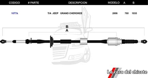 Chicote Palanca De Velocidades T a Jeep Grand Cherokee 2006 Envío gratis