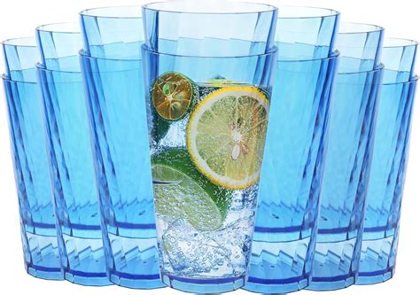 Hongboli Unbreakable Plastic Drinking Glasses Set Of 6 20 Oz Shatterproof