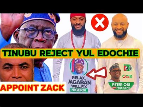 Tinubu Rejects Actor Yul Edochie Appointment Proposal Over Peter Obi