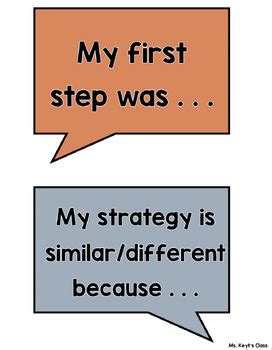 Number Talks Discussion Sentence Stems Boho Rainbow Number Sense