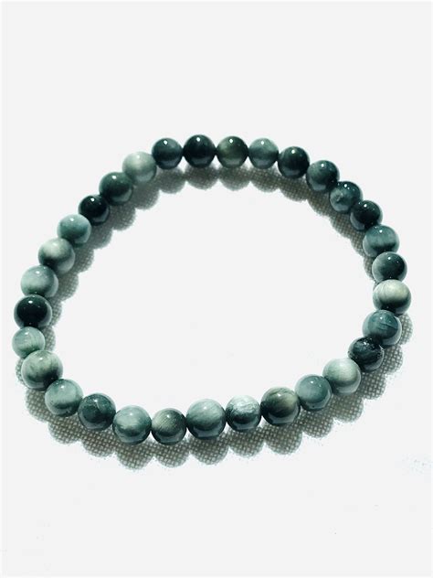 Tumbled Stone Bracelets Wholesale Cats Eye Natural 6mm Round Bead