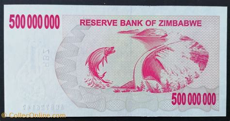 Zimbabwe P Million Dollars Banknoten Afrika Simbabwe