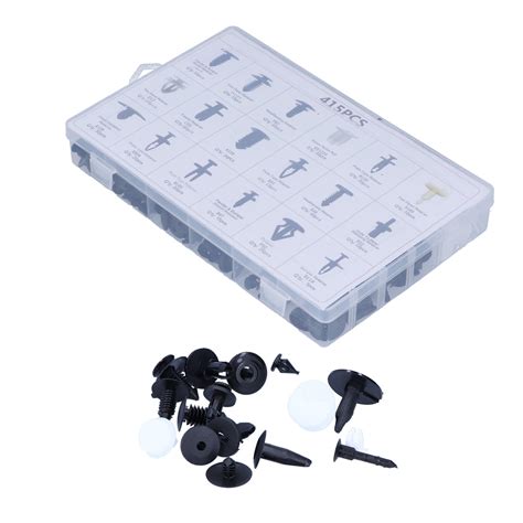 415pcs Car Retainer Clips Auto Plastic Fasteners 18 Kinds Push Pins Body Rivets Assortment Set