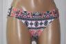 NEW Becca Rebecca Multi Caravan Ruched Tab Side Hipster Bikini L Large