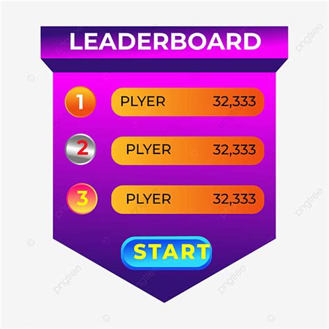 Game Leaderboard Ranking Vector Hd PNG Images Gaming Leaderboard With