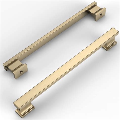 Amerdeco Pack Brushed Brass Cabinet Pulls Mm Hole Center