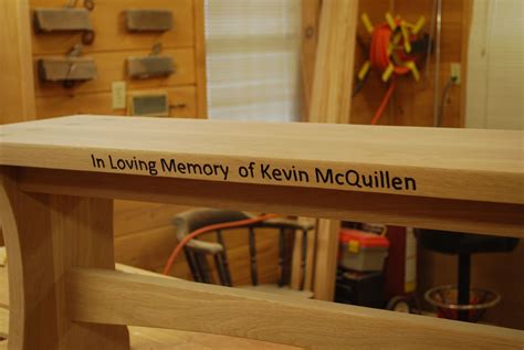 Hand Made Memorial Wood Bench By Larue Woodworking