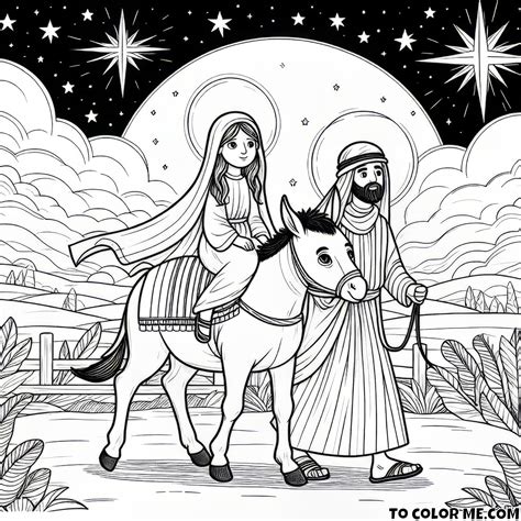 Journey To Bethlehem Mary And Joseph On The Donkey Inspirational