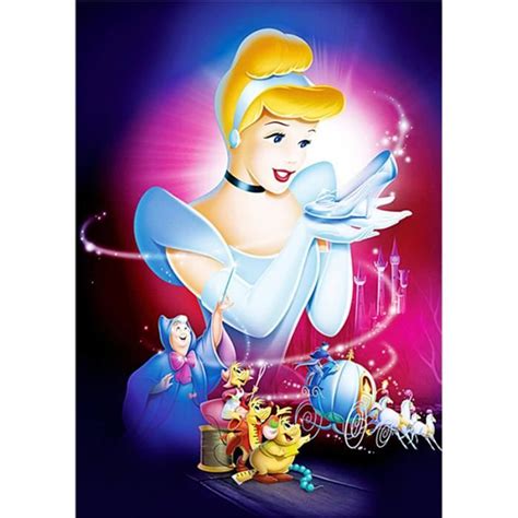 YEESAM ART Peinture De Diamant 5D Cendrillon Disney DIY Diamond