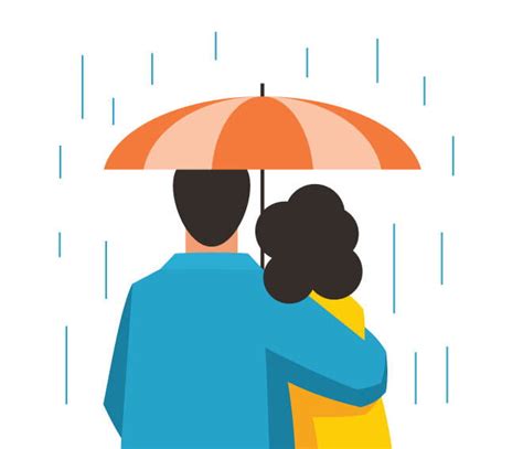 Couple Under Umbrella Eps Ai Vector Uidownload