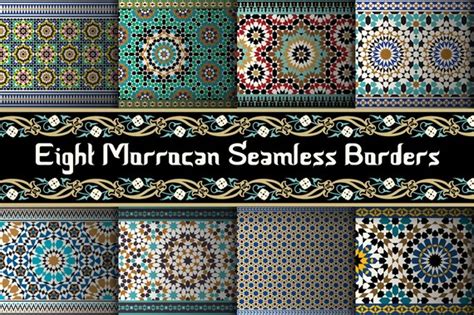 Eight Seamless Moroccan Borders Etsy