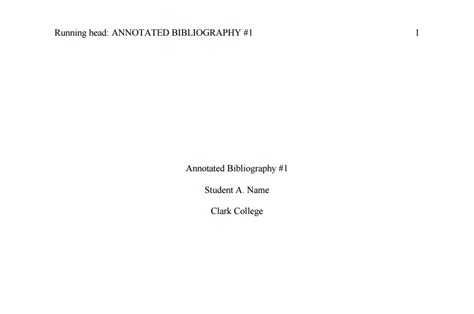 Annotated Bibliography Header Apa Telegraph