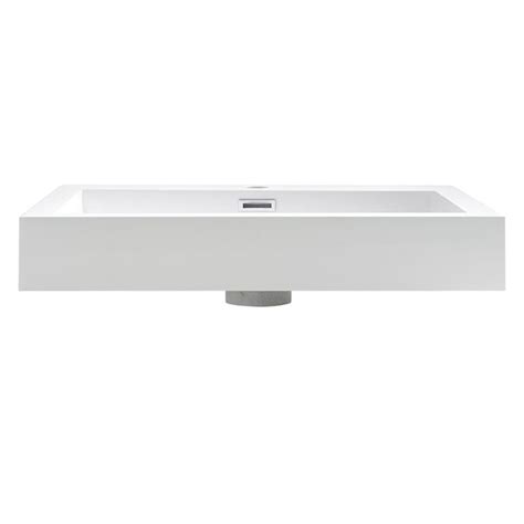 Fresca Nano Drop In Rectangular Modern White Bathroom Sink 1875 In X