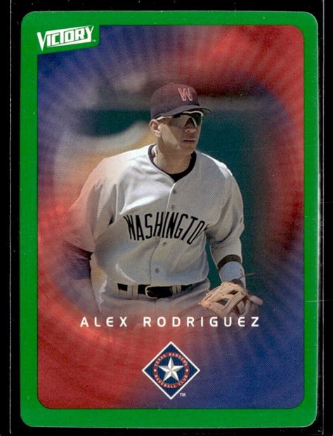 2003 Upper Deck Victory Tier 1 Green 92 Alex Rodriguez Texas Rangers