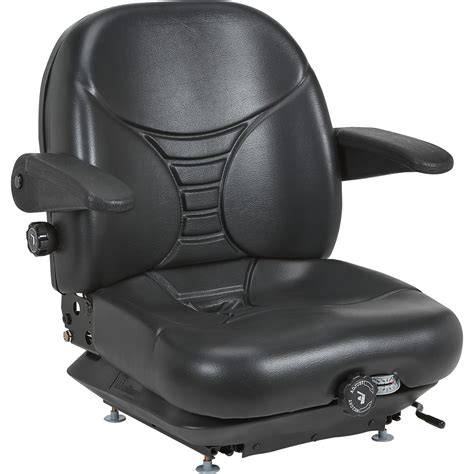 Milsco Highback Suspension Seat With Arm Rests Black Model V 5300