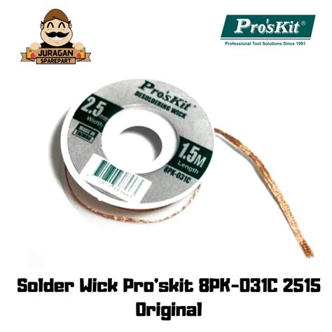 SOLDER WICK PROSKIT 8PK 031C 2515 PITA PEMBERSIH TIMAH ORIGINAL PRO