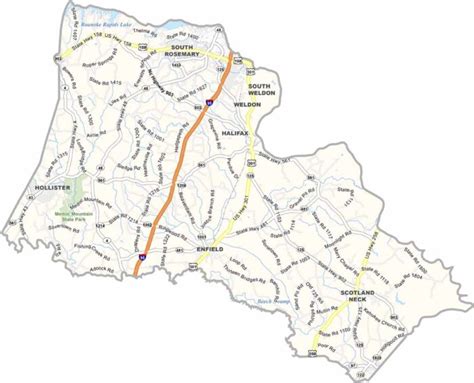 halifax county map north carolina  county maps