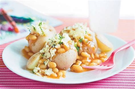 Potatoes Topped With Baked Beans Recipe Recipes Baked Beans Potatoes