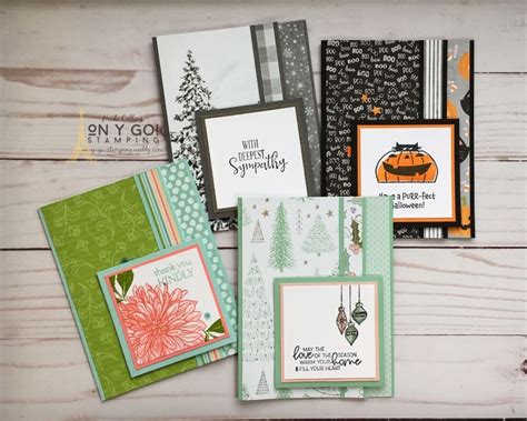 Easy Fun Fold Card With Patterned Paper On Y Go Stamping