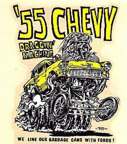 1955 Chevy Chevrolet Gasser Decal Ed Roth 55 Chevy Classic Cars Chevy Chevy