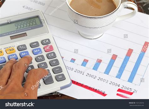 Financial Statements Line Chart Calculator Hand Stock Photo 153125576 | Shutterstock