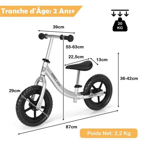 Costway Draisienne V Lo D Equilibre Sans P Dales Pour Enfant Ans