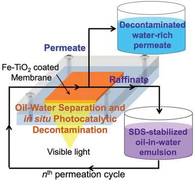 连续水油分离和水的原位可见光驱动光催化净化的选择性润湿膜 Global Challenges X MOL