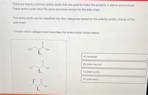 Solved There Are Twenty Common Amino Acids That Are Used To