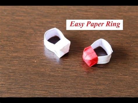 Diy How To Make Paper Ring Ring Origami Easy Paper Ring Youtube