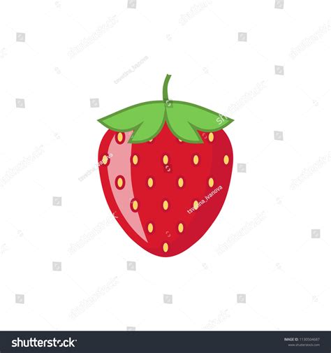 Strawberry Leaf Vector Icon Strawberry Icon Stock Vector Royalty Free