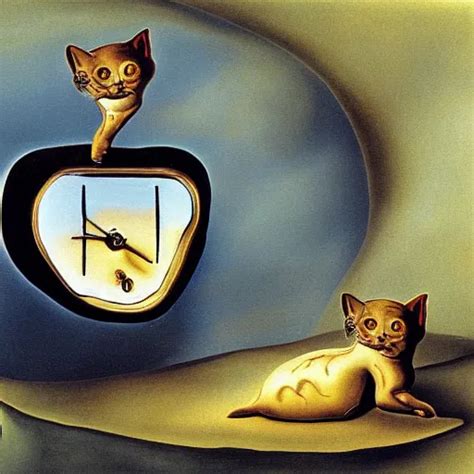 the persistence of time painting by salvador dali, | Stable Diffusion
