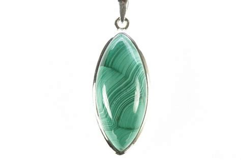 1 4 Vibrant Green Malachite Pendant 925 Sterling Silver 253197