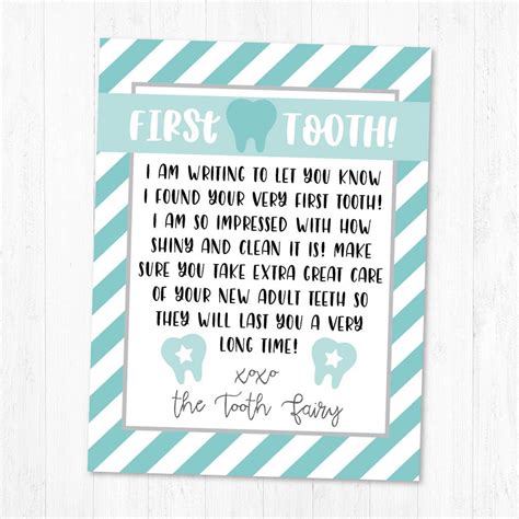 Tooth Fairy Letter Printable