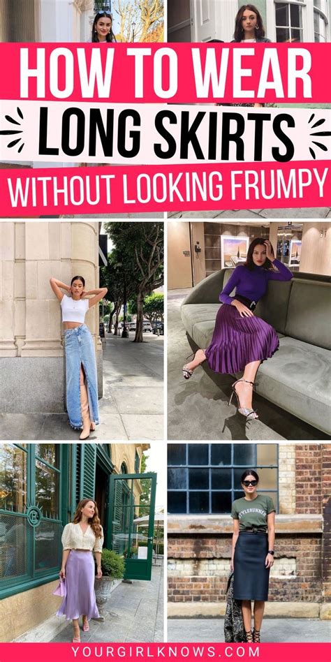 HOW TO WEAR LONG SKIRTS WITHOUT LOOKING FRUMPY LONG SKIRT OUTFITS TO