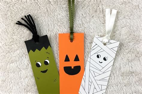 3 Easy DIY Halloween Bookmarks Pumpkin Emily