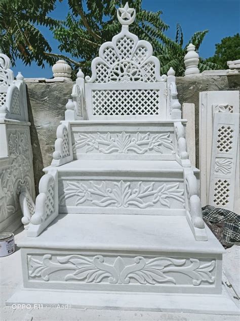 Carved White Marble Masjid Mimber At Rs Unit In Mumbai Id