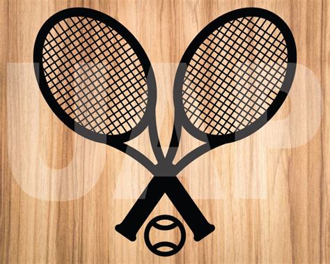 Crossed Tennis Racket Svg Clipart Image Cricut Svg Image Etsy